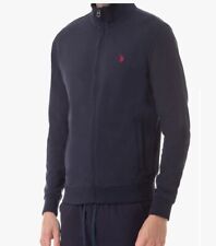 Neuf U.s.polo Sweat Pull Hommes Loisirs Manches Longues Lundhals Plein Zip