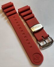 New Bracelet Qualité Supérieur 💯% Silicone Rouge Seiko Skx Diver’s Plonger 22mm