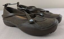 New Crocs Womens Celeste Canvas Slip On Ballet Flat Shoes Size 5 Brown