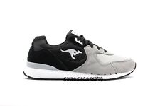 New Mens Kangaroos Roos 2 Black Grey White Suede Lace Up Running Sneakers 