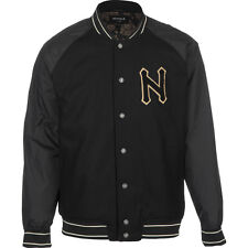 New Nixon Mens Xl Grad Jacket Coat Top Shirt Hoody Black Bomber