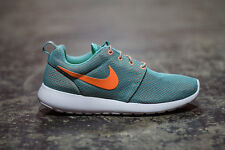 Nike Roshe Run Women Running Crossing Shoes Green/orange 100% Authentic 