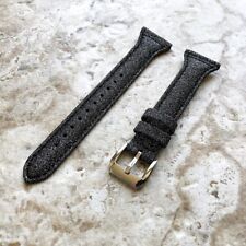 Noir Scintillant Paillettes Slim Cuir Bracelet Pour Fitbit Versa 3 4 Et Sens 2