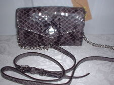 Nwt Michael Kors Leather Electronics Phone Crossbody Handbag Wallet Dark Slate