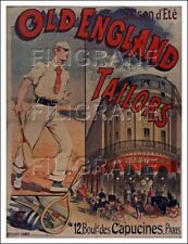 Poster Hq 40x60cm D'une Affiche Vintage Old England Tailors, Paris