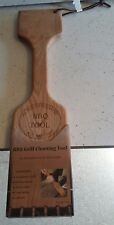 Pro Ultimate Cleaning Natural Wood Paddle Bbq Grill Scraping Tool / Red Oak Wood