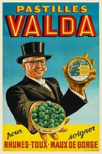 Pub Pastilles Valda Rphq - Poster 40x60cm D'une Affiche Vintage