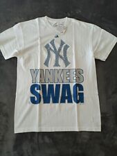🔥*rare* New! Majestic Mlb New York Yankees White Short Sleeve Shirt - Nwt 