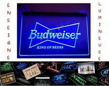 Rare Panneau Pub Biere Beer Budweiser Led Enseigne Bar Cafe Lumineuse Neon Lampe
