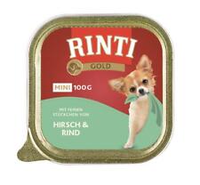 Rinti Or Mini- Cerf & Bœuf 16x 100g Nourriture Humide Feuchtnahrung Pour Chien