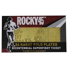 Rocky Réplique 45th Anniversary Bicentennial Superfight Ticket Plaqué Or 466472
