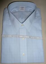 Rrp€160 Brooks Brothers Dress Shirt Size 45 / 17.5 Non-iron Light Blue Patterned