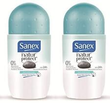 Sanex Déodorant Roll-on Natur Protect Anti Traces Blanches 50 Ml Lot De 2