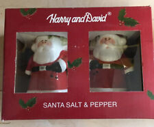 Santa Salt And Pepper Shakers From Harry And David Excellent Matching Set New