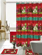 Season's Greetings 18 Piece Shower Curtain Set (santa Hat)