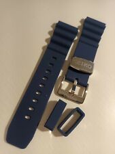  Seiko Band 22mm Silicone Bleu Caoutchouc, Modèles Skx007,skx009, 7s26,6309,6306