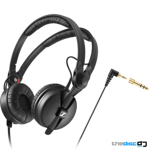 sennheiser hd 25 dj on-ear headphones corded (1075100) black uomo