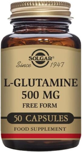 Solgar L-glutamine 500 Mg Vegetable Capsules - Pack Of 50 - Fuel For Muscles - 
