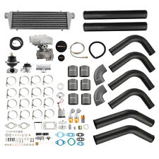 T3 T4 T04e Universal Turbolader Kit Stage Iii & Wastegate + Intercooler+ Pipes