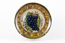 Talavera Pottery Fruit Plate Grape Design Hand Painted In Puebla Mexico