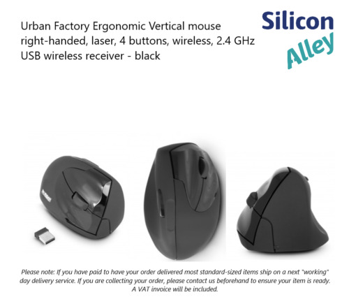 Urban Factory Wireless Ergo Mouse Right-hand Rf Wireless Optical 1600 Dpi
