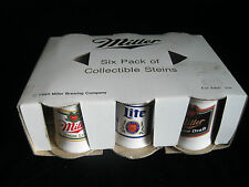 Vintage 1993 Miller Beer 6 Pack Of Collectable Steins- Nib - Miniatures