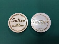 Vintage Sultan Prophylactic Condom Rubber Plastic Containers ( Qty 2 )