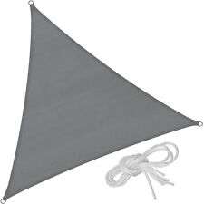 Voile D'ombrage Protection Uv Solaire Toile Tendue Parasol Triangulaire Gris