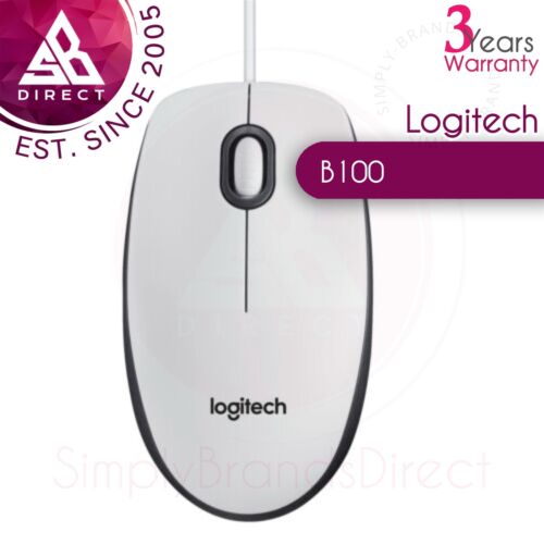 Wholesale Deal Pack Of 5 & 10 Logitech B100 Wired Usb Mouse - White (910-003360)