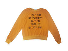 Wildfox Femmes Sweat-shirt Totally Excellent Solide Moutarde Taille S Wvv6137c5