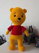 Winnie L'ourson Winnie The Pooh , Doudou Peluche Fait Main Au Crochet Neuf