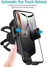Wireless Car Charger Fast Charging Clamping Silent Mount Holder Auto Sensing 