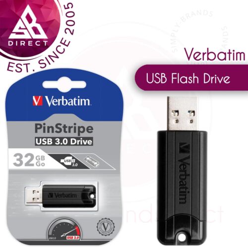 1 Pcs - Verbatim Store 'n' Go Pinstripe 32 Gb Usb 3.0 Usb Stick
