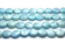 10 Pcs Larimar 9mm Oval Beads Aaa Natural /g11