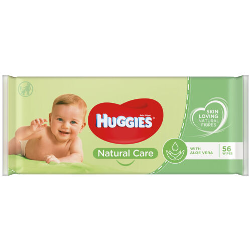 10x Huggies Natural Care Baby Wipes With Aloe Vera 