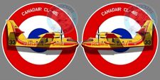 2 Stickers Canadair Cl-415 Protection Marignane France Avion Pe127+pe125