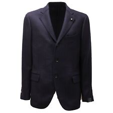 2570ad Giacca Uomo Lardini Wool Dark Blue Jacket Men