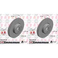 2x Zimmermann Coat Z Disques De Frein 348mm Aéré Internement Avant Pour Bmw 5 6