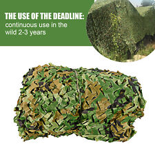 6x4m Filet De Camouflage Militaire Woodlands Feuille Net Stockage De Couverture