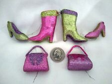 A Lot Of Glitter! 89 Shoes Heels Boots Purses Mini Tree Ornaments Earrings Craft
