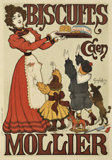Affiche Poster Biscuits Mollier Caen