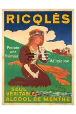 Alcool Menthe Ricqlès Rf15 - Poster Hq 45x60cm D'une Affiche Vintage