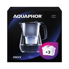 Aquaphor Filtre à Eau Onyx - 4,2l Filtre Pot Inclus 3 Maxfor + Cartouches, Noir