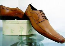Base London Chaussures Homme 100% Leather String Avec Lacet Rubber Soleil Brun