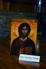 Beautiful Handcrafted Orthodox Icon Of The Savior Of Hilandar In Solid Poplar