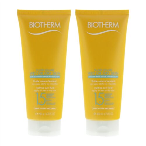 Biotherm Spf 15 For Face And Body Wet Or Dry Skin Melting Sun Fluid 200ml Unisex