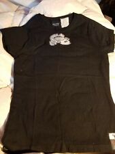  Black Cap Sleeve Applique Dragon Design Chichigirl Shirt Medium Size Abstact
