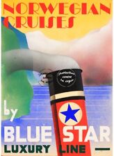 Blue Star Paquebot Rf30 - Poster Hq 40x60cm D'une Affiche Vintage