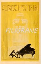 C. Bechstein Pianiste Rlmn - Poster Hq 40x60cm D'une Affiche Vintage