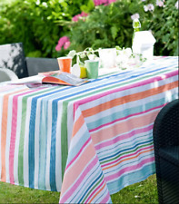 Calitex Nappe Polyester Rectangulaire Et Ronde à Rayures Multicolores Ice Stripe